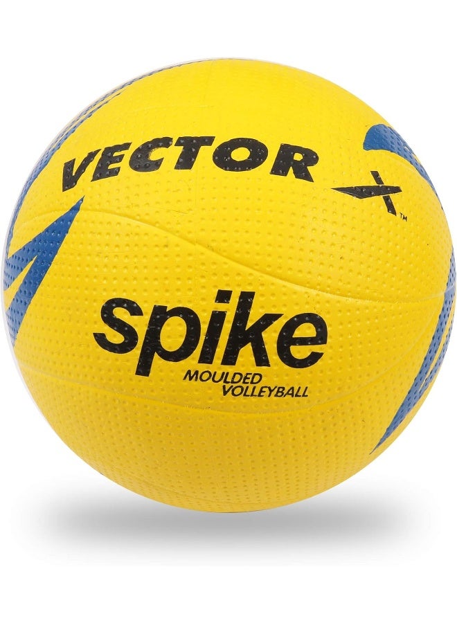 فيكتور أكس كرة طائرة فيكتور إكس سبايك | مقاس ٤، كرة طائرة مصنوعة يدويًا من البولي يوريثان بتصميم ١٠ ألواح، ناعمة الملمس وقبضة ذات ملمس متعرج، متينة وخفيفة الوزن للعب الداخلي والخارجي (أصفر) - Image 1