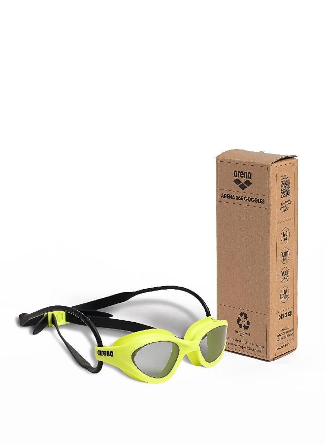 arena ARENA 365 Swimming Goggles, Anti Fog Lenses, Goggles for Swimming with Wide Lenses, UV Protection, Self Adjusting Nose Bridge  - Image 3
