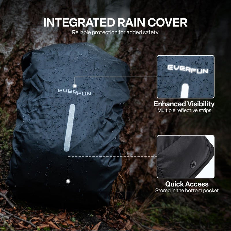 EVERFUN Hiking Hydration Backpack 18L Insulated Water Backpack with Water Bladder 2L, Women Men Hydration Pack Daypack Lightweight Hydropack with Rain Cover for Hiking, Cycling, Running, Festivals - Image 5