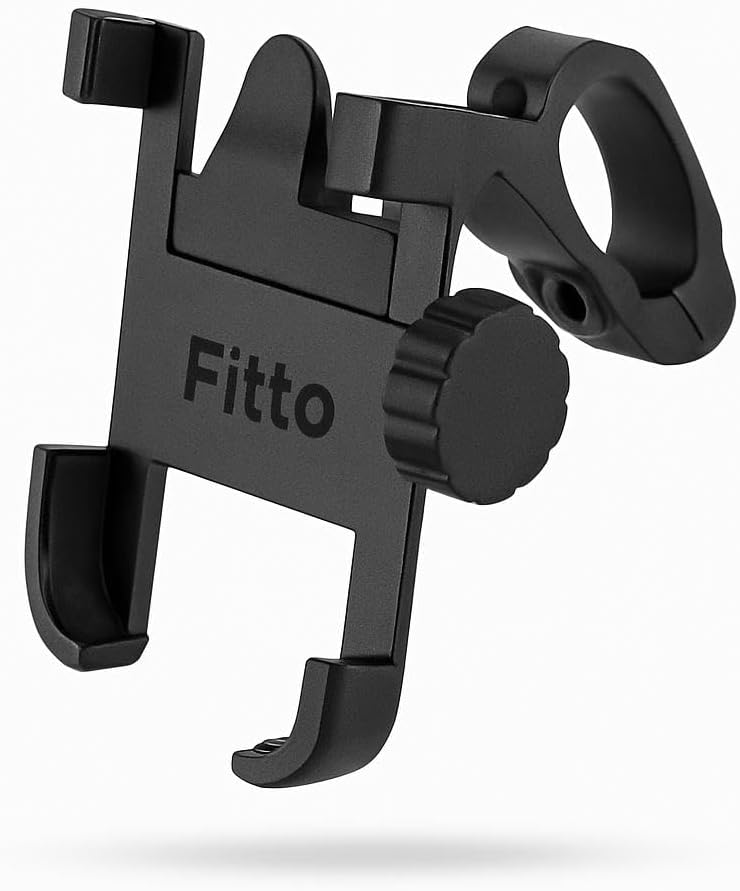 Fitto Metal Mobile Holder for Bike and Bicycle, Black - Image 1