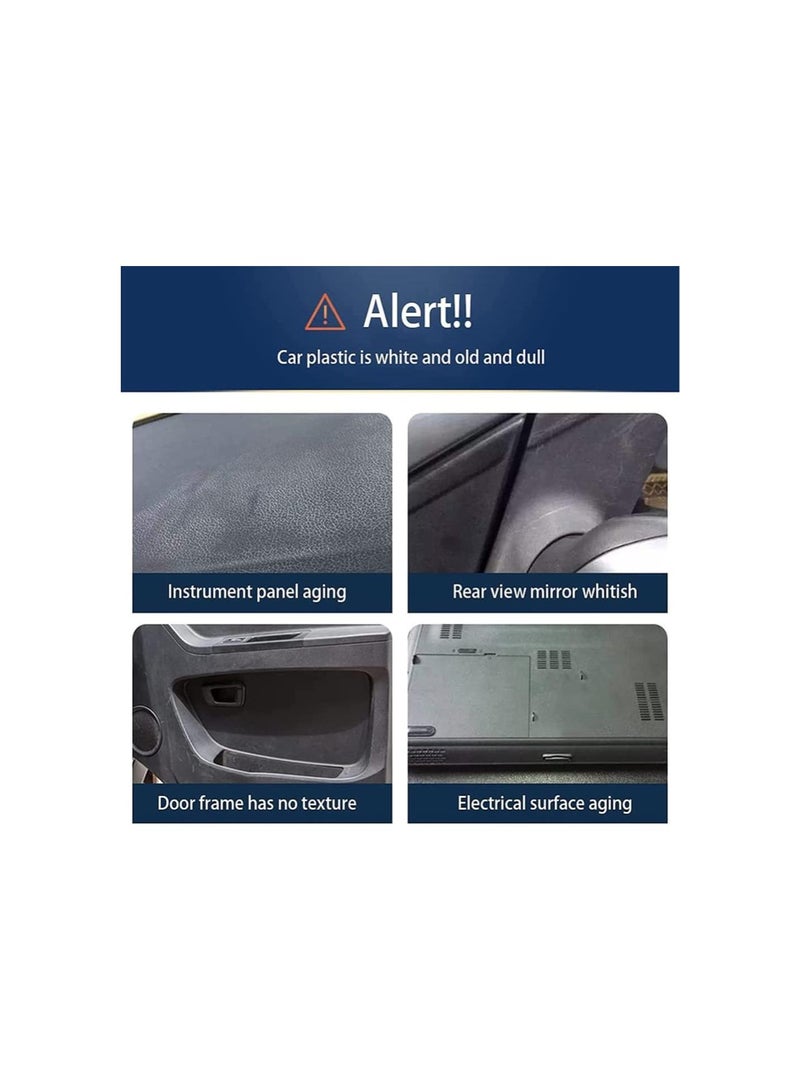 Crystal Coating for Car Plastic, Cristal Coating para PlÁstico Del Carro, LÍquido para El PlÁstico Del Carro, Plastics Parts Refurbish Agent, Plastic Parts Crystal Coating for Car (2pcs)