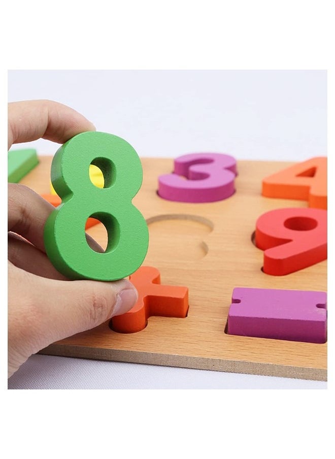 53 Pieces of Wooden Board Learning Toy A to Z Alphabet, 1 to 20 Counting Numbers, Multiple Shapes Educational Activity Game for Kids (Set of 2)