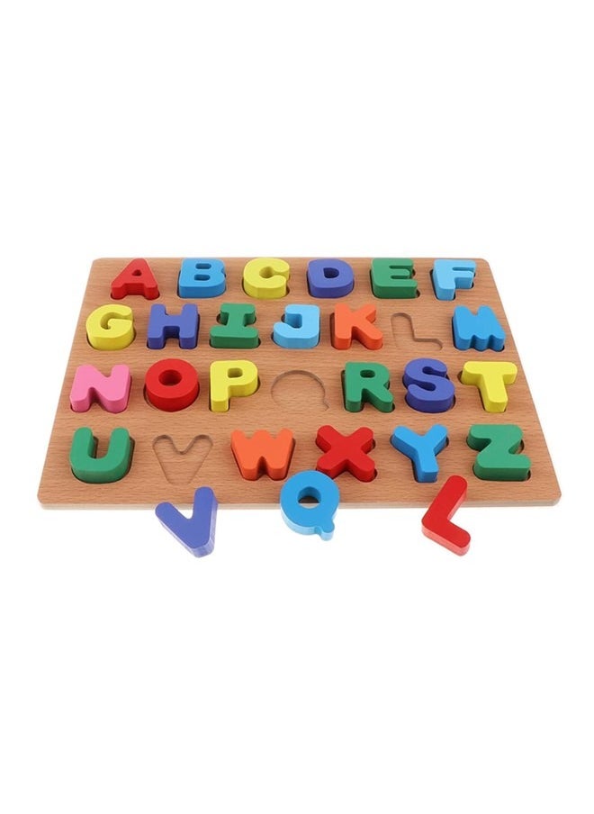53 Pieces of Wooden Board Learning Toy A to Z Alphabet, 1 to 20 Counting Numbers, Multiple Shapes Educational Activity Game for Kids (Set of 2)