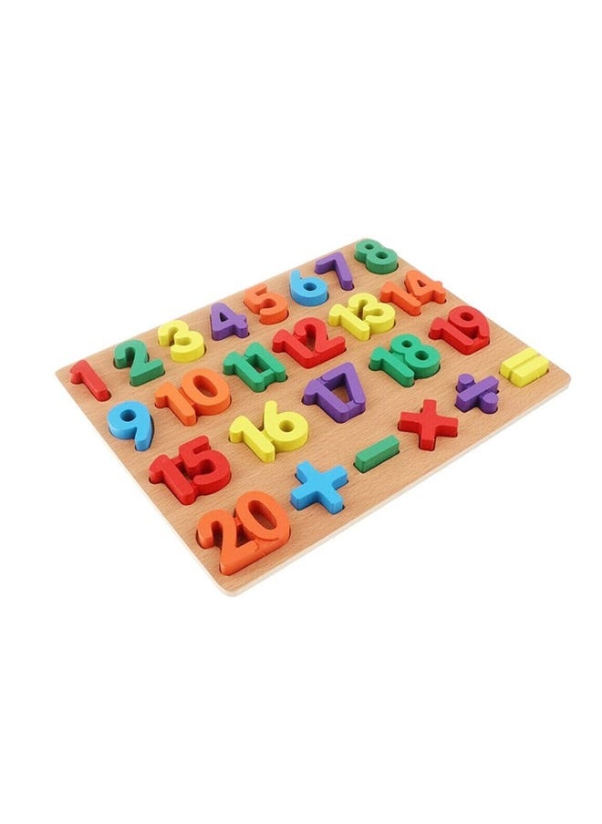 53 Pieces of Wooden Board Learning Toy A to Z Alphabet, 1 to 20 Counting Numbers, Multiple Shapes Educational Activity Game for Kids (Set of 2)