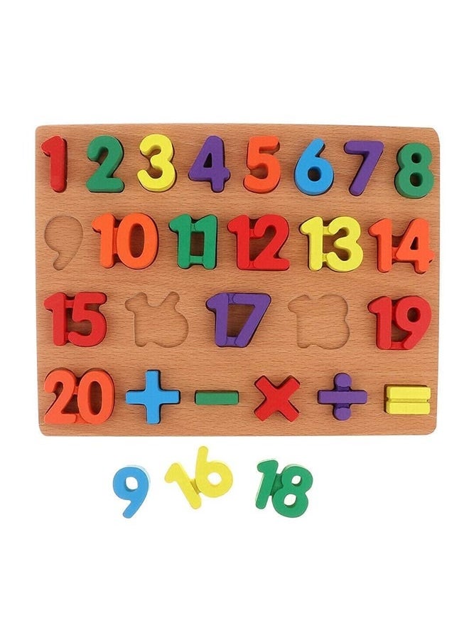 53 Pieces of Wooden Board Learning Toy A to Z Alphabet, 1 to 20 Counting Numbers, Multiple Shapes Educational Activity Game for Kids (Set of 2)