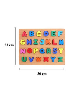 We Happy 53 Pieces of Wooden Board Learning Toy A to Z Alphabet, 1 to 20 Counting Numbers, Multiple Shapes Educational Activity Game for Kids (Set of 2)  - Image 4