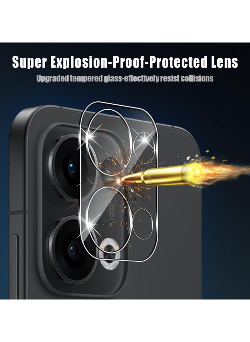 2 Pcs Oppo Reno 13 5G Tempered Glass Screen Protector and Camera Protector, 9H Hardness, Anti-scratch, Anti-bubble Screen Protector - Image 5