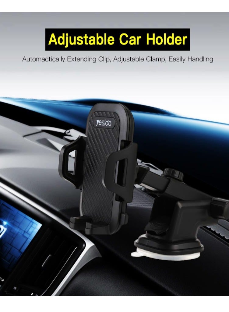 Yesido CAR HOLDER-C23 Universal Car Mount Holder for All Mobile Phones - Image 4