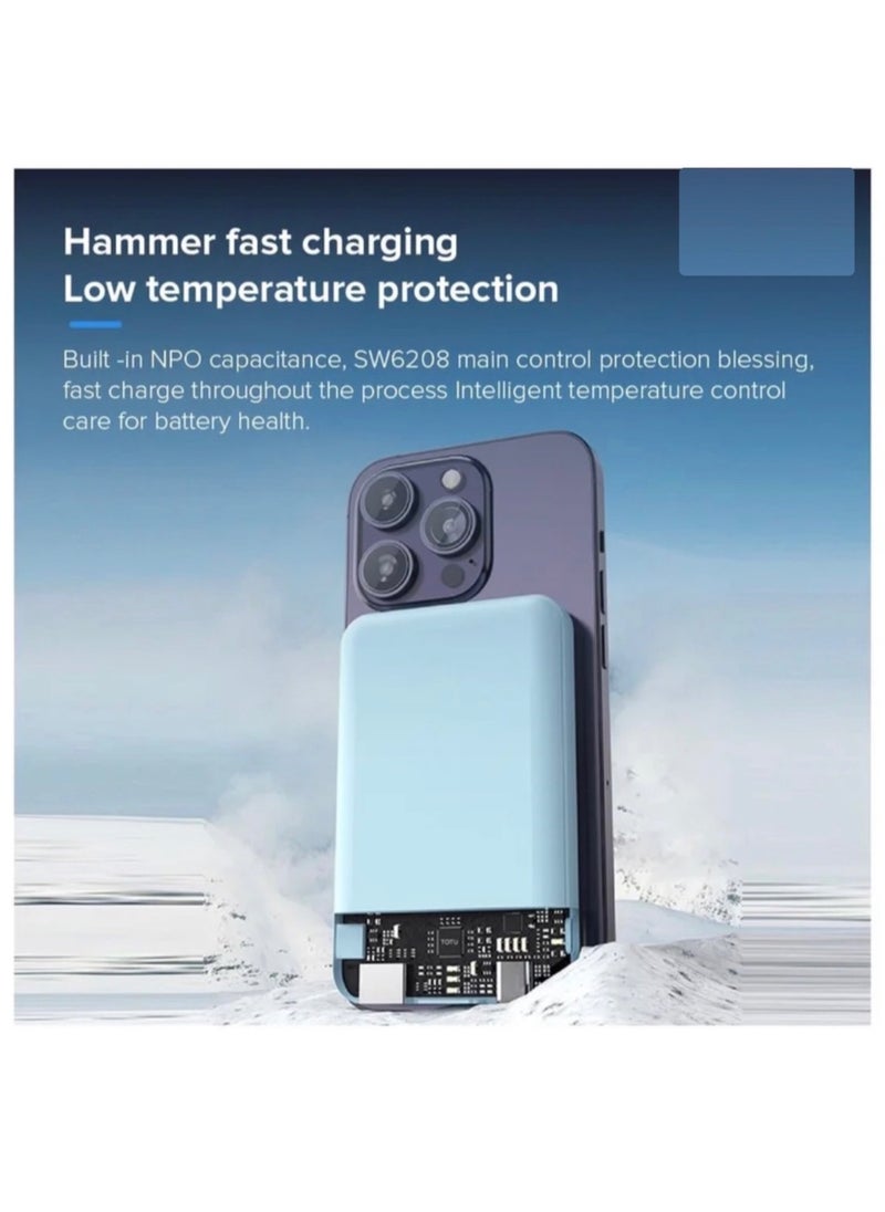 traditious Magsafe Power Bank 5000 mAh, iPhone Charger Wireless , Portable Charger Fast Charging, iPhone Magsafe Charger Battery Pack for iPhone 16/15/14/13/12 Series  - Image 5