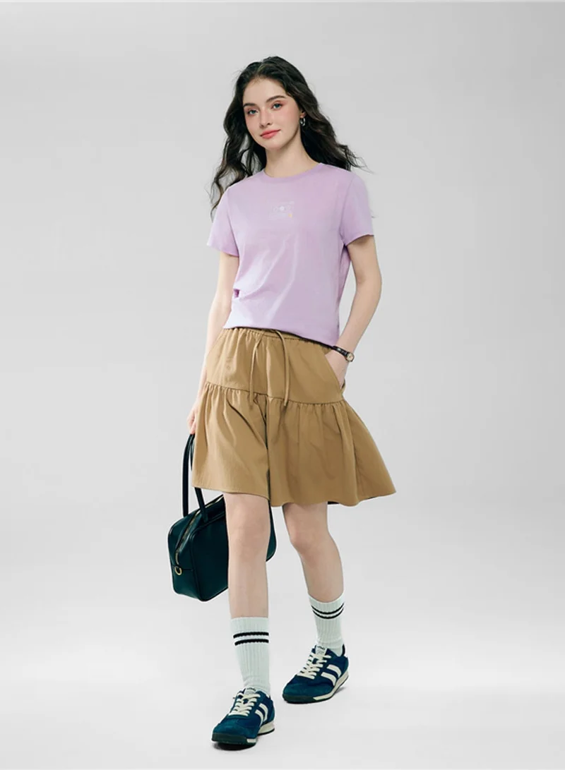 GIORDANO Women’s Cotton Crew Neck Printed Comfort Tee