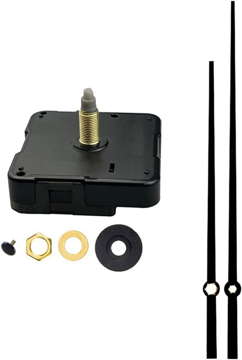 Black Second Hand Quartz Clock Movement Mechanism Kit With Clock Hands 20mm Shaft - Image 1