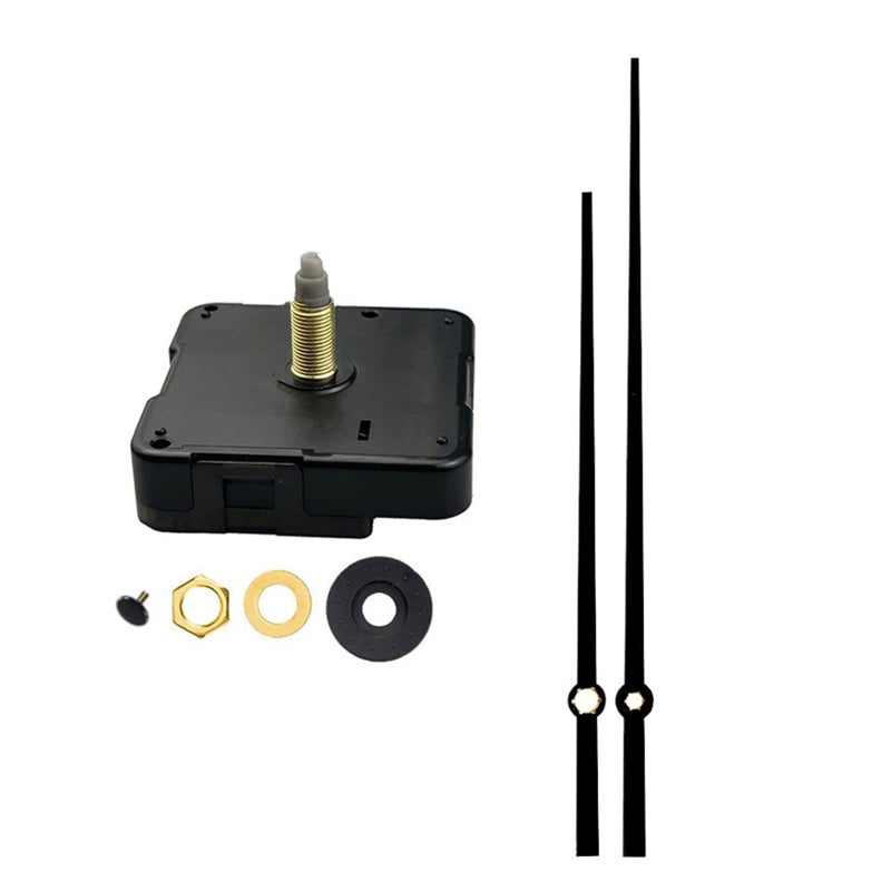 Black Second Hand Quartz Clock Movement Mechanism Kit With Clock Hands 20mm Shaft - Image 2