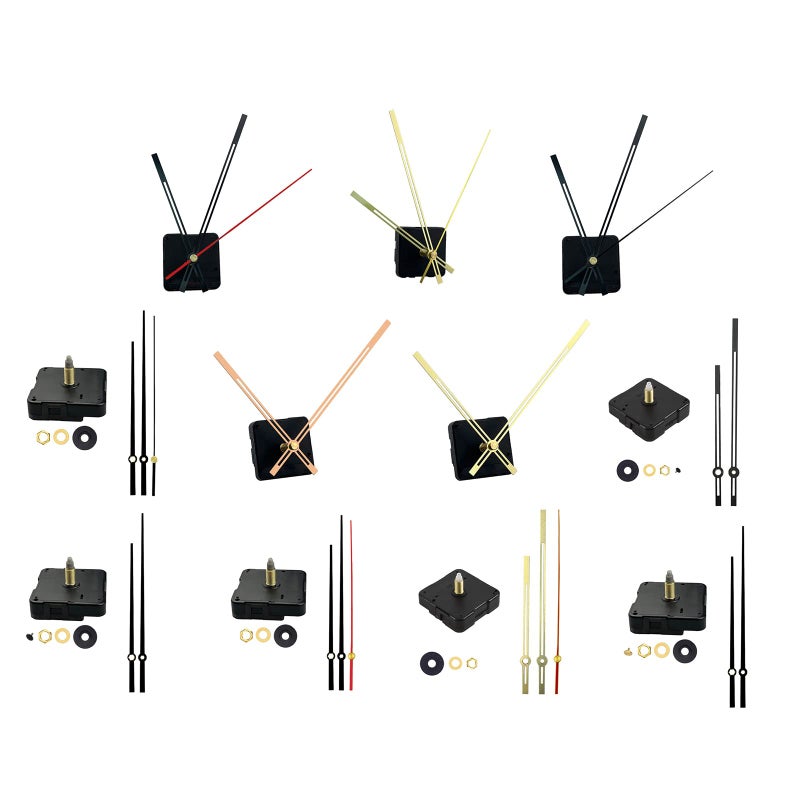 Black Second Hand Quartz Clock Movement Mechanism Kit With Clock Hands 20mm Shaft - Image 3