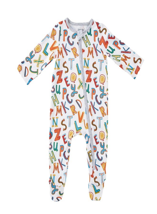 Mud Pie Unisex Baby Alphabet Sleeper, Multicolor, 3-6 Months - Image 1