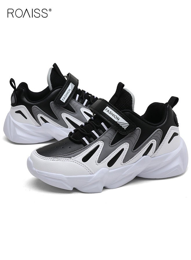 roaiss Boys Fashion Chunky Sneakers, Comfortable Sneakers with Hook-and-loop Closure, Breathable Platform Shoes with Non-slip Soles, Suitable for Daily Wear and Outdoor Activities - Image 1