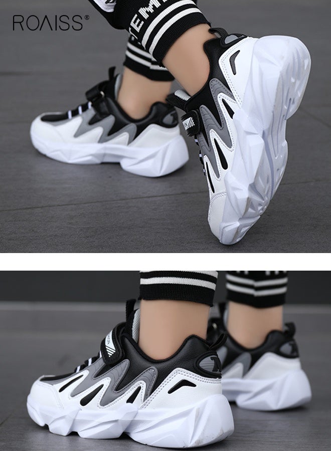 roaiss Boys Fashion Chunky Sneakers, Comfortable Sneakers with Hook-and-loop Closure, Breathable Platform Shoes with Non-slip Soles, Suitable for Daily Wear and Outdoor Activities - Image 3