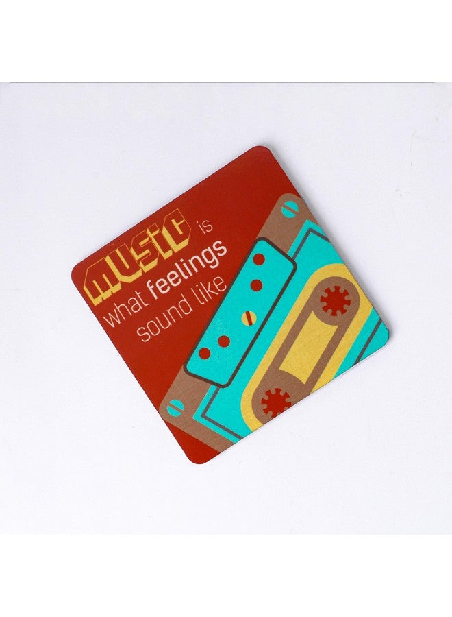 Inside Out Innovative Designs Retro Music Coaster for Cups/Glasses - Image 2