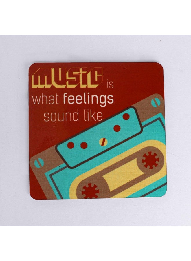 Inside Out Innovative Designs Retro Music Coaster for Cups/Glasses - Image 1