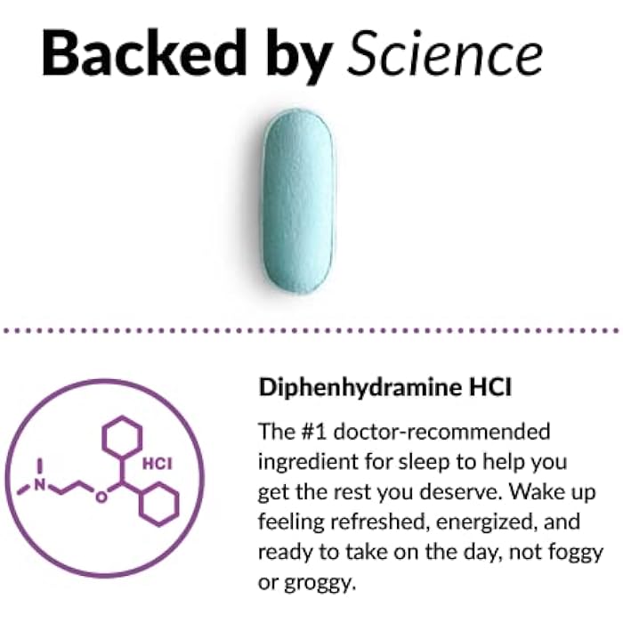 Force Factor Somnapure Clinical Strength Sleep Aid for Adults, Diphenhydramine HCl, Non-Habit-Forming, Nighttime Sleep Support, 30 Caplets - Image 3