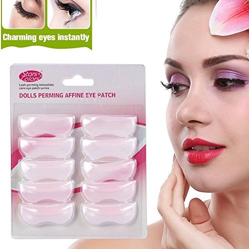 Vruping 5Pairs/Set Silicone Eyelash Perming Curler, 3D Eyelash Perming Curling Pad Patch Eyelash Pad False Lashes Extension Makeup Tool for Eyelash Perm Lifting - Image 2