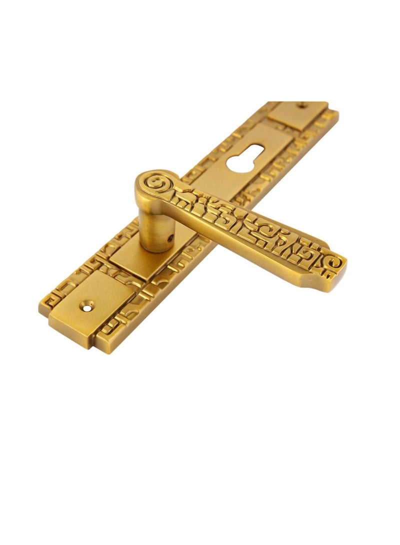 Robustline Lever Handle Antique Brass with Lock - Image 3