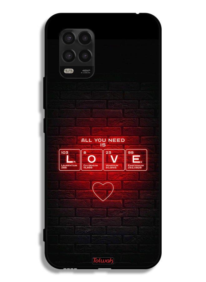 Tolwak Xiaomi Mi 10 Lite 5G Protective Case Cover All You Need Is Love  - Image 2