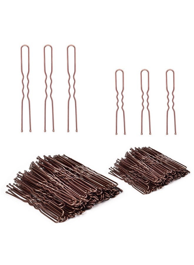 IKOCO Hair Pins For Women Ikoco 2 Inch And 2.75 Inch Hair Pins For Buns Brown U Shaped Hair Pins With Storage Box 50Pcs Of Each Size - Image 1