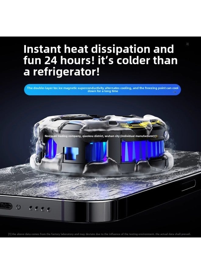 Mobile Phone Radiator Magnetic Semiconductor Cooling Artifact IPad Tablet Back Clip Fan Game E-sports Live Broadcast-Color:【bing Ning Digital Display Model】❄Tec Three-speed Refrigeration❄Seconds To Freezing Point❄Universal For Apple And Android❄Free Finger Cot + Back Clip - Image 3
