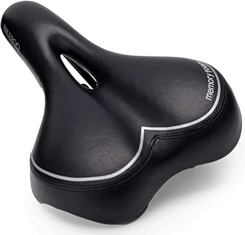 Bikeroo Narrow Nose Road Bike Saddle - Chafe Rub Reduction for Comfort, Flexibility for Street Riding Commuting Stationary Bike Exercise - 7" Wide - Image 1