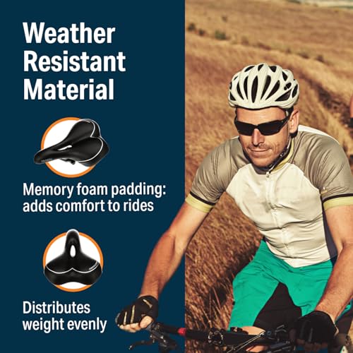 Bikeroo Narrow Nose Road Bike Saddle - Chafe Rub Reduction for Comfort, Flexibility for Street Riding Commuting Stationary Bike Exercise - 7" Wide - Image 4