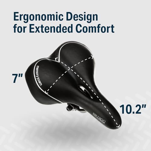 Bikeroo Narrow Nose Road Bike Saddle - Chafe Rub Reduction for Comfort, Flexibility for Street Riding Commuting Stationary Bike Exercise - 7" Wide - Image 5