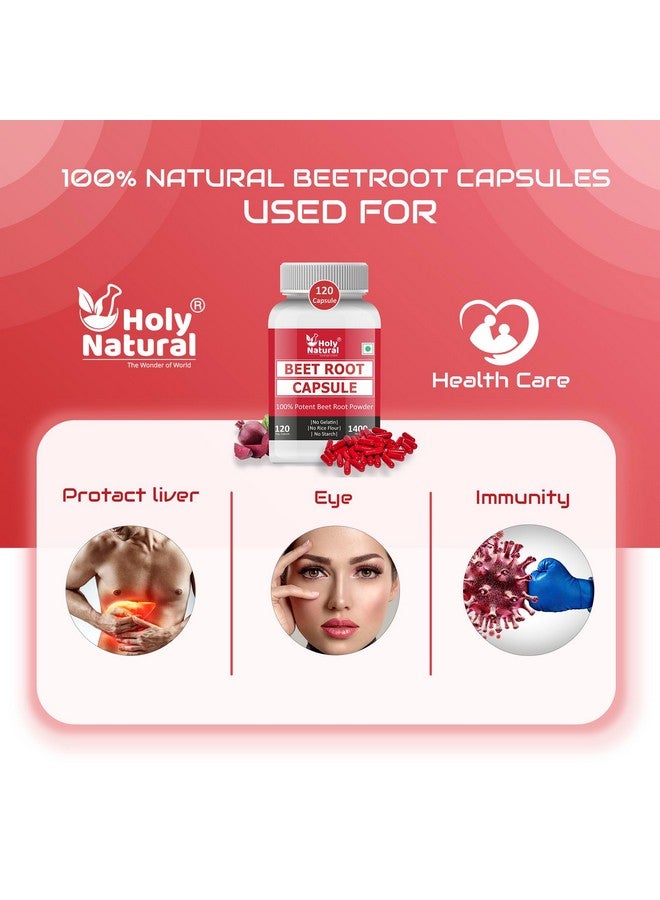 Holy Natural - The Wonder of World Holy Natural Beet Root Capsules - 120 Cap  - Image 4