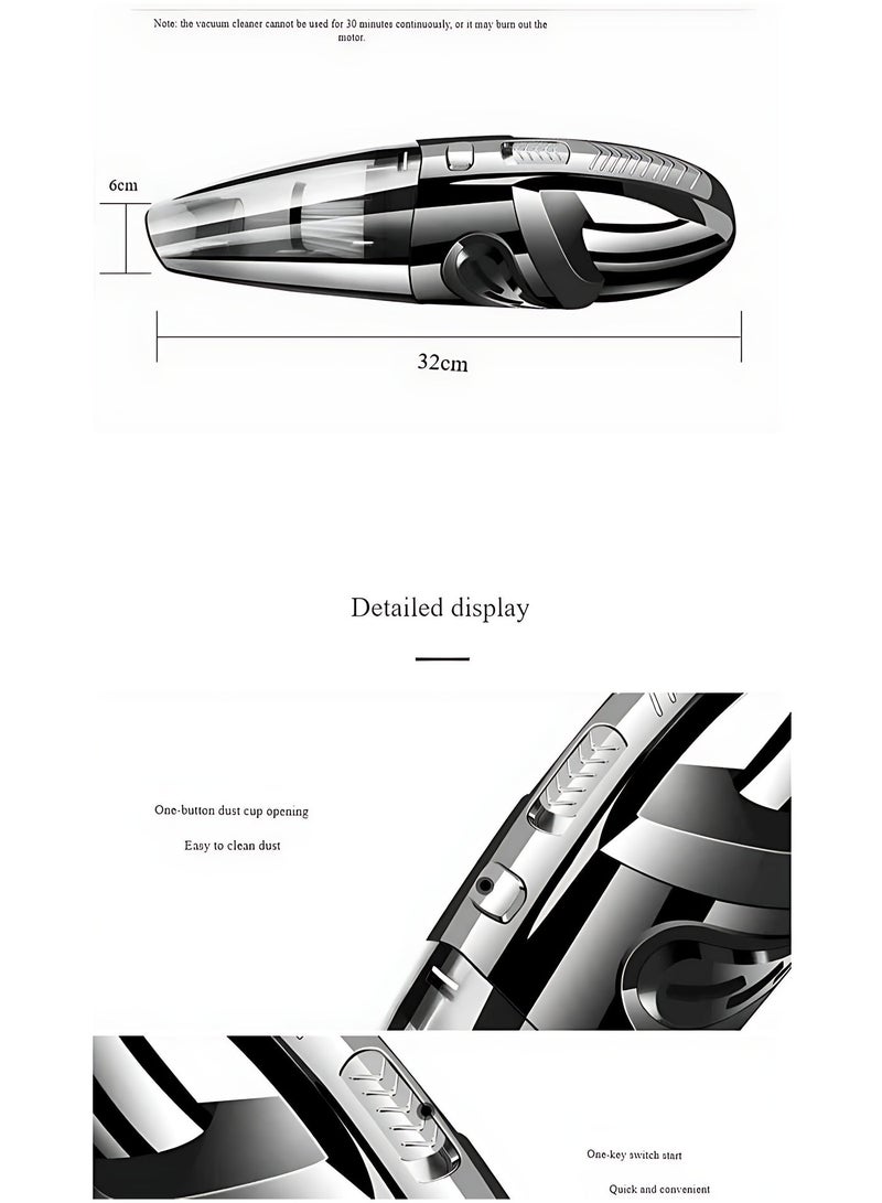 Wireless Multifunctional Car and Home Vacuum Cleaner, High-Power Wet & Dry, Ideal for Pet Hair, Dust, and Debris Cleaning - Image 4
