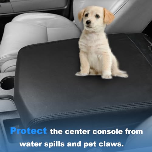 DEYTOP Center Console Cover for Toyota Tundra 20072013 Accessories Car Armrest Cover for Toyota Sequoia 20082022 Accessories AntiScratch Armrest Protector Black with Black Stitches 20072013 - Image 3