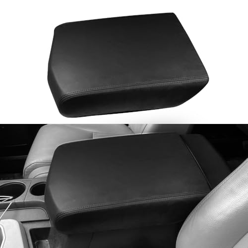 DEYTOP Center Console Cover for Toyota Tundra 20072013 Accessories Car Armrest Cover for Toyota Sequoia 20082022 Accessories AntiScratch Armrest Protector Black with Black Stitches 20072013 - Image 1