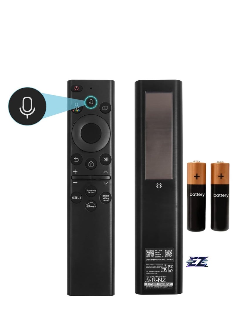 ELTRAZONE BN59-01385A Solar Voice Frame TV Remote Replacement for Samsung Smart TVs, Bluetooth Rechargeable Solar Cell Remote Control for Samsung Frame Neo LED Smart 4K Ultra HD TVs – Eco-Friendly, Convenient Contro - Image 1