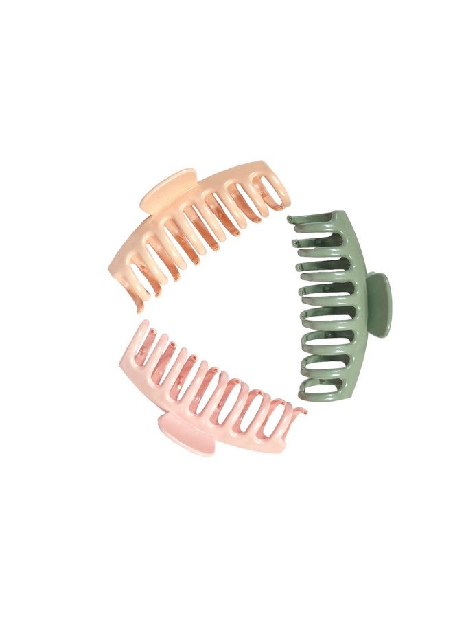 BellaStella Korean Stylish Large Hair Claw Clips Strong Hold Glossy Hair Clutcher Hair Accessories For Women and Girls Pack Of 3 Pcs - Image 5