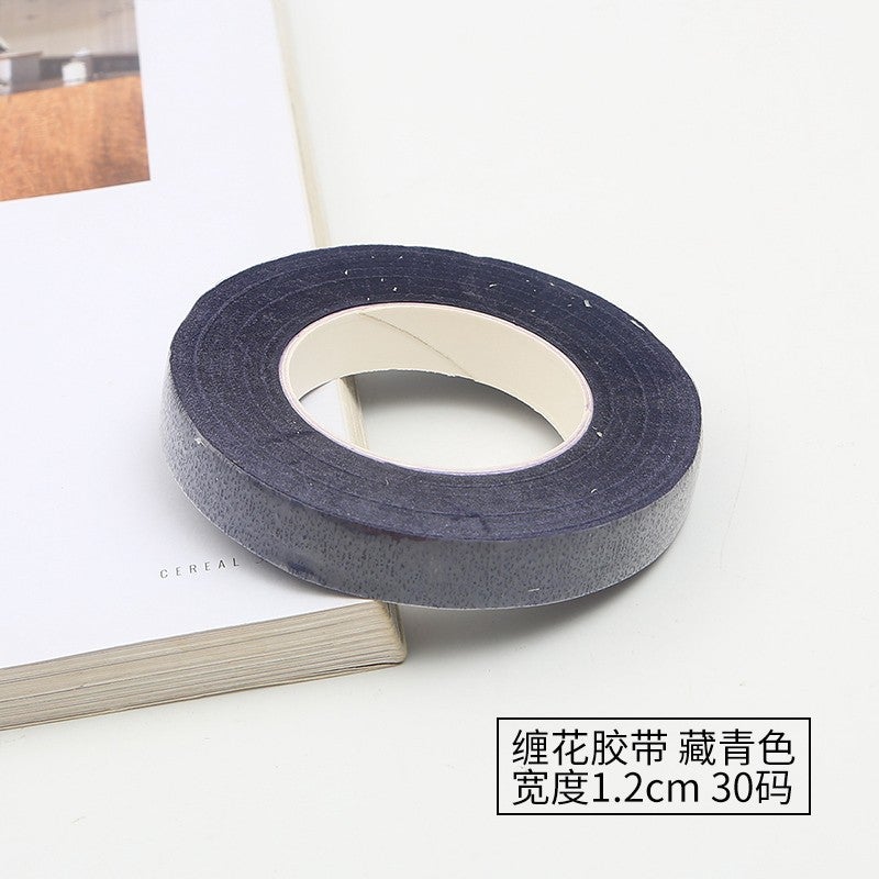 Generic Flower winding tape handmade DIY simulation flower flower rod paper bag tape paper tape candy flower rod winding tape wholesale navy blue width 1.2cm 30 yards