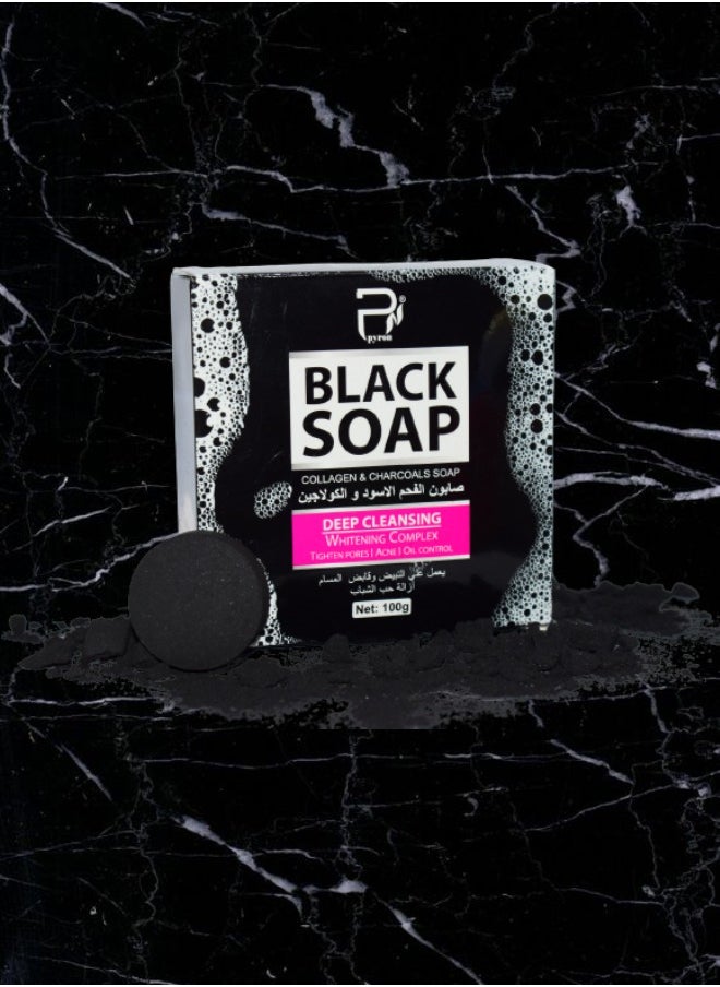 2 Pieces Black Soap Collagen And Charcoal Deep Cleansing Whitening Complex 100g - pzsku/ZAC8F77F9AA66309C945EZ/45/_/1696706643/d4853f98-075d-4155-8ca8-29113c697fd3