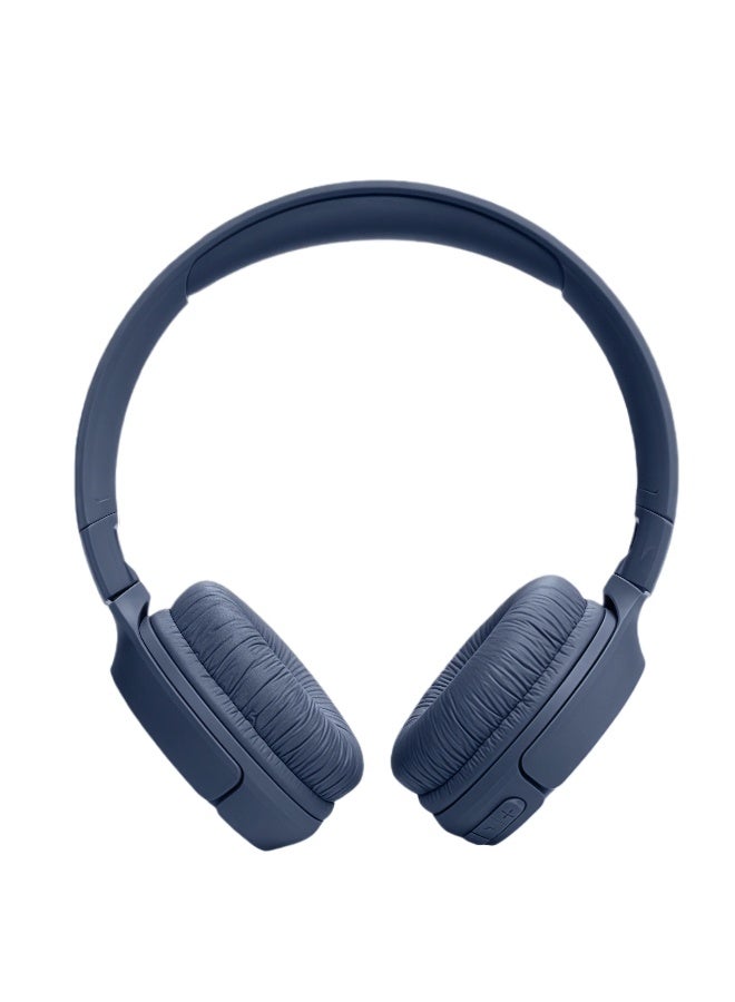 JBL Tune 520BT - Wireless On-Ear Headphones, Up to 57H Battery Life and Speed Charge, Multi Point Connection Lightweight, Comfortable and Foldable Design, Hands-Free Calls with Voice Aware Blue - Image 3