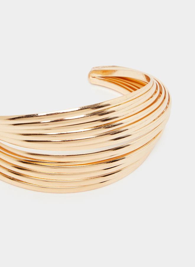 Styli Layered Wide Cuff Bracelet - Image 4