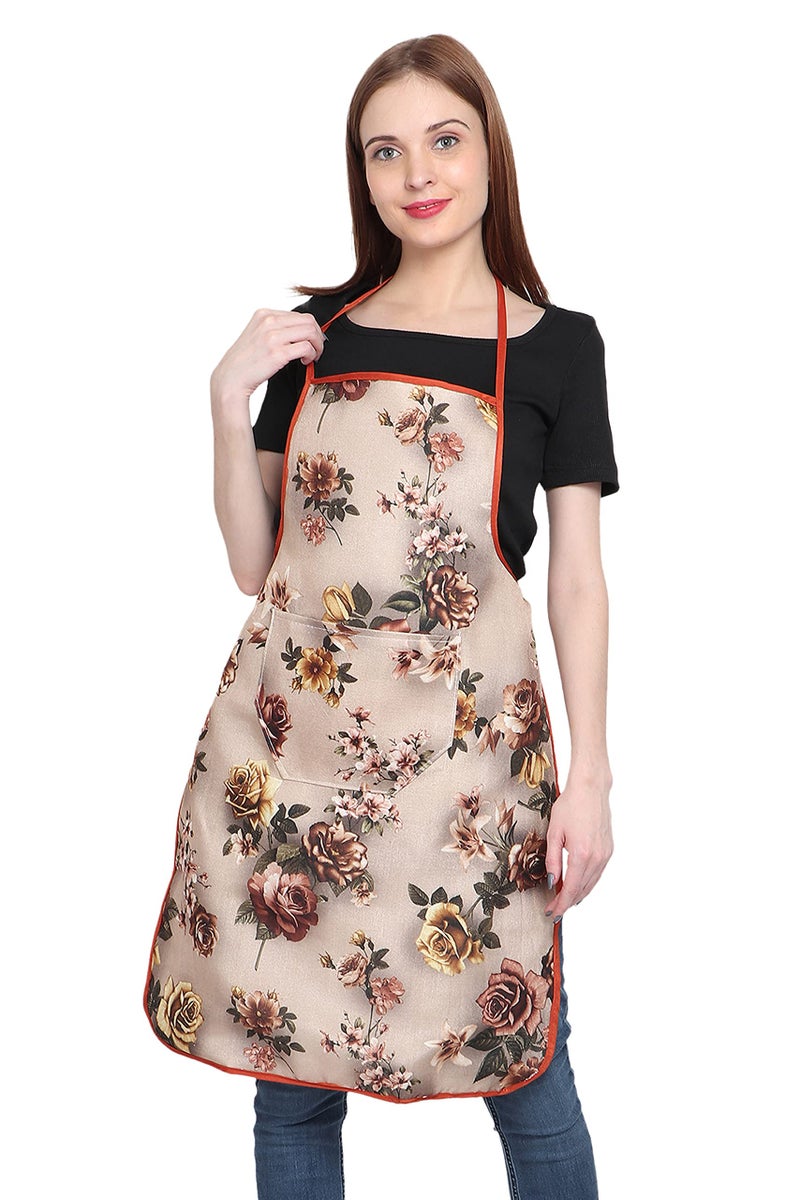 JMi Jute Fabric Apron For Women Waterproof for Home, Kitchen, Restaurant Pack of 1 (Free, Design - 2, 1) - Image 1