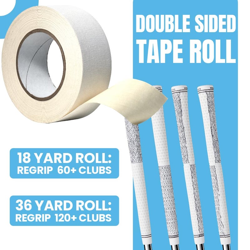 Wedge Guys Golf Grip Tape Roll | Solvent Activated Double Sided Adhesive Grip Tape Rolls for Regripping Golf Clubs | Multiple Size Rolls Available - Image 5