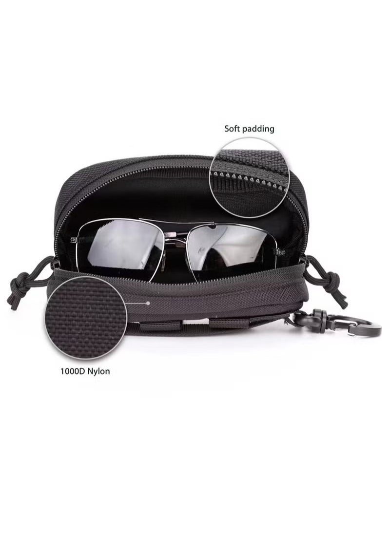 Generic - Tactical Eyeglass Case, Shockproof Outdoor Hunting Sunglasses Case Military Waist Pack Utility Goggles Storage Box Pouch Nylon Hard Eyeglasses Bag - Image 1