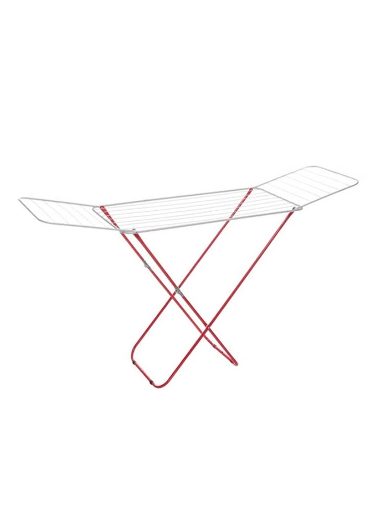 مجفف ملابس شديد التحمل من الفولاذ المقاوم للصدأ أحمر/فضي 18 متر