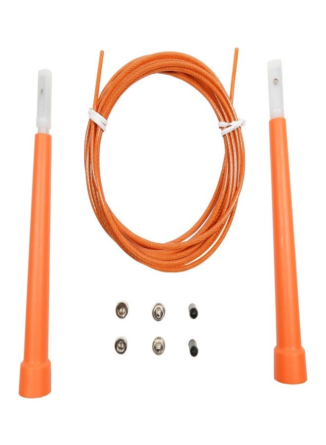 FoRapid 10 FT Adjustable Speed Jump Rope for Crossfit Boxing MMA Double Unders WOD Skipping Workout Fitness Cardio Endurance Training Martial Arts - Adjustable for Men, Women, Children (Orange) - Image 2