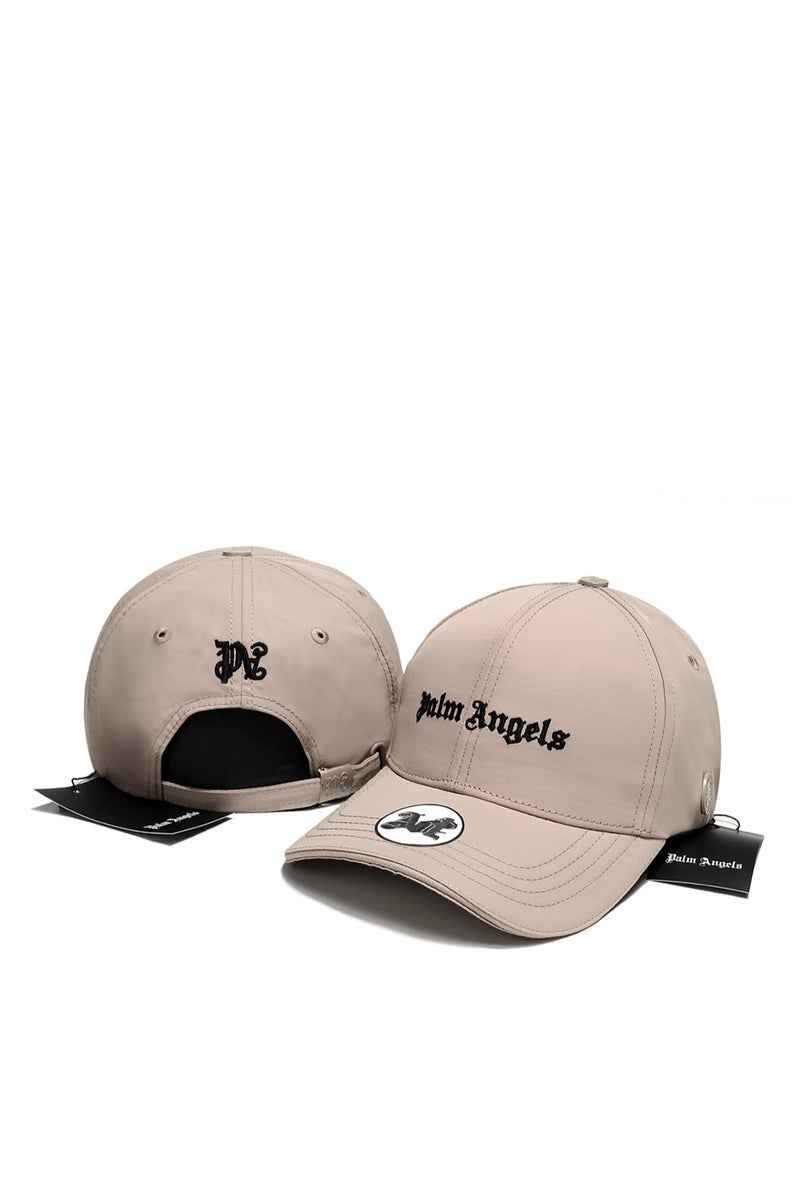 Palm Angels Beige Embroidered Baseball Cap