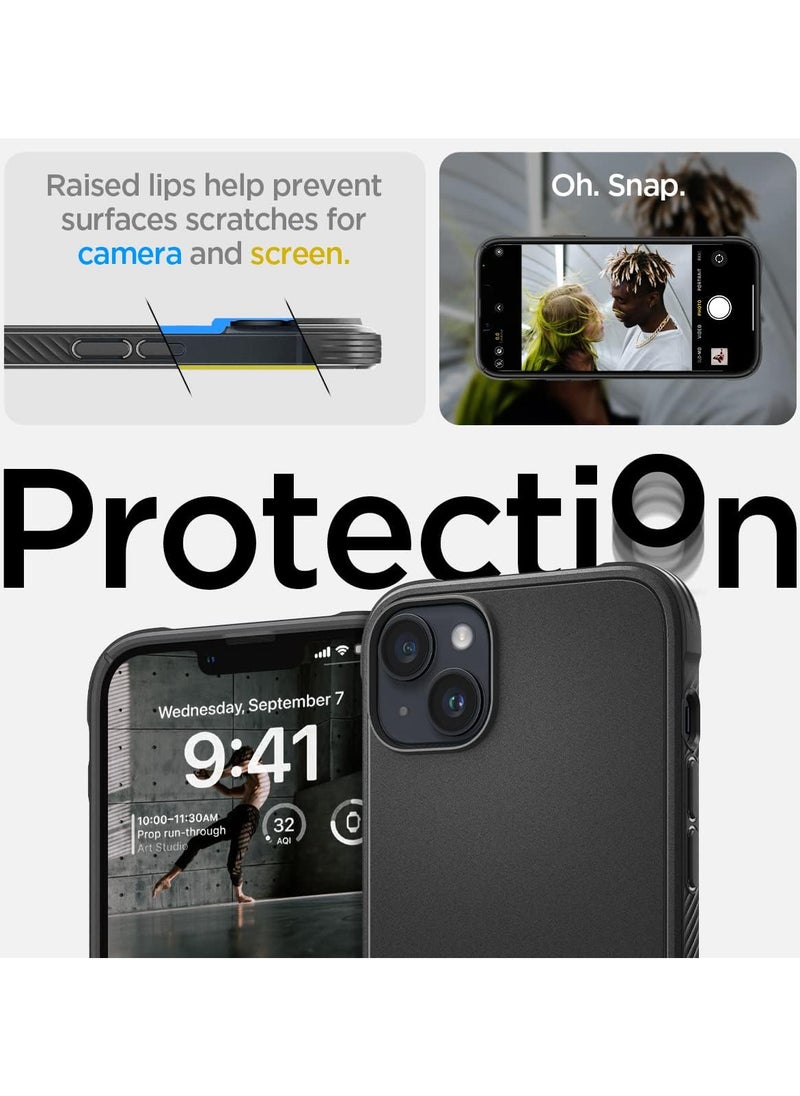 Spigen - Spigen Rugged Armor (MagFit) Case Compatible with MagSafe, Designed for Apple iPhone 14 Plus (2022) - Matte Black - Image 1