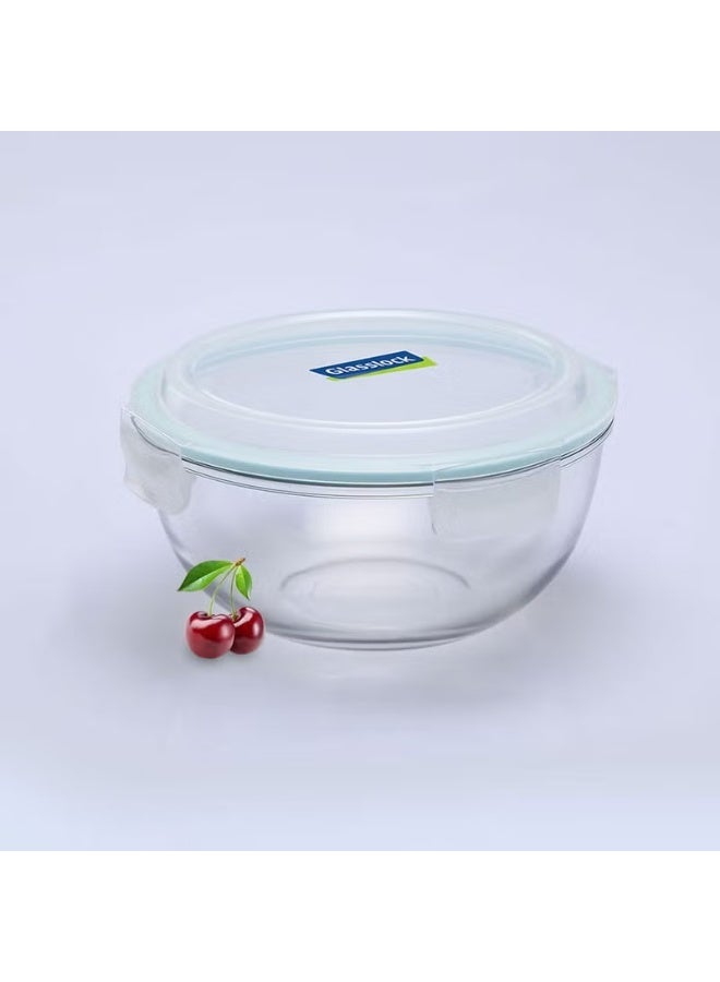 غلاسلوك جلاسلوك MBCB-200 وعاء خلط زجاجي 2000 مل وعاء سلطة محكم الإغلاق خالي من BPA وآمن للميكروويف - Image 1