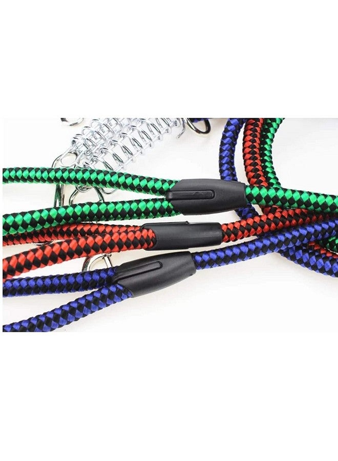 حبل مقود قوي 20 مم مع زنبرك عازل للكلاب بطول 56 بوصة مصنوع من حبل نايلون بمقبض مريح ونابض مقاوم للانفجار للكلاب الكبيرة جدًا - قد يختلف اللون - Image 4